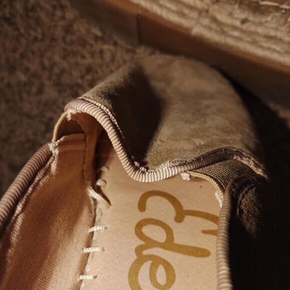 Sam Edelman Women's Taupe Tan Suede Platform Espadrilles Boho vibes SlipOn Flats - Picture 4 of 9